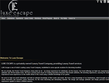 Tablet Screenshot of luxeescape.com